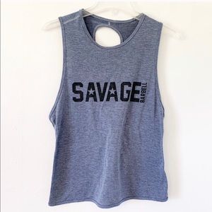 Savage barbell tank top